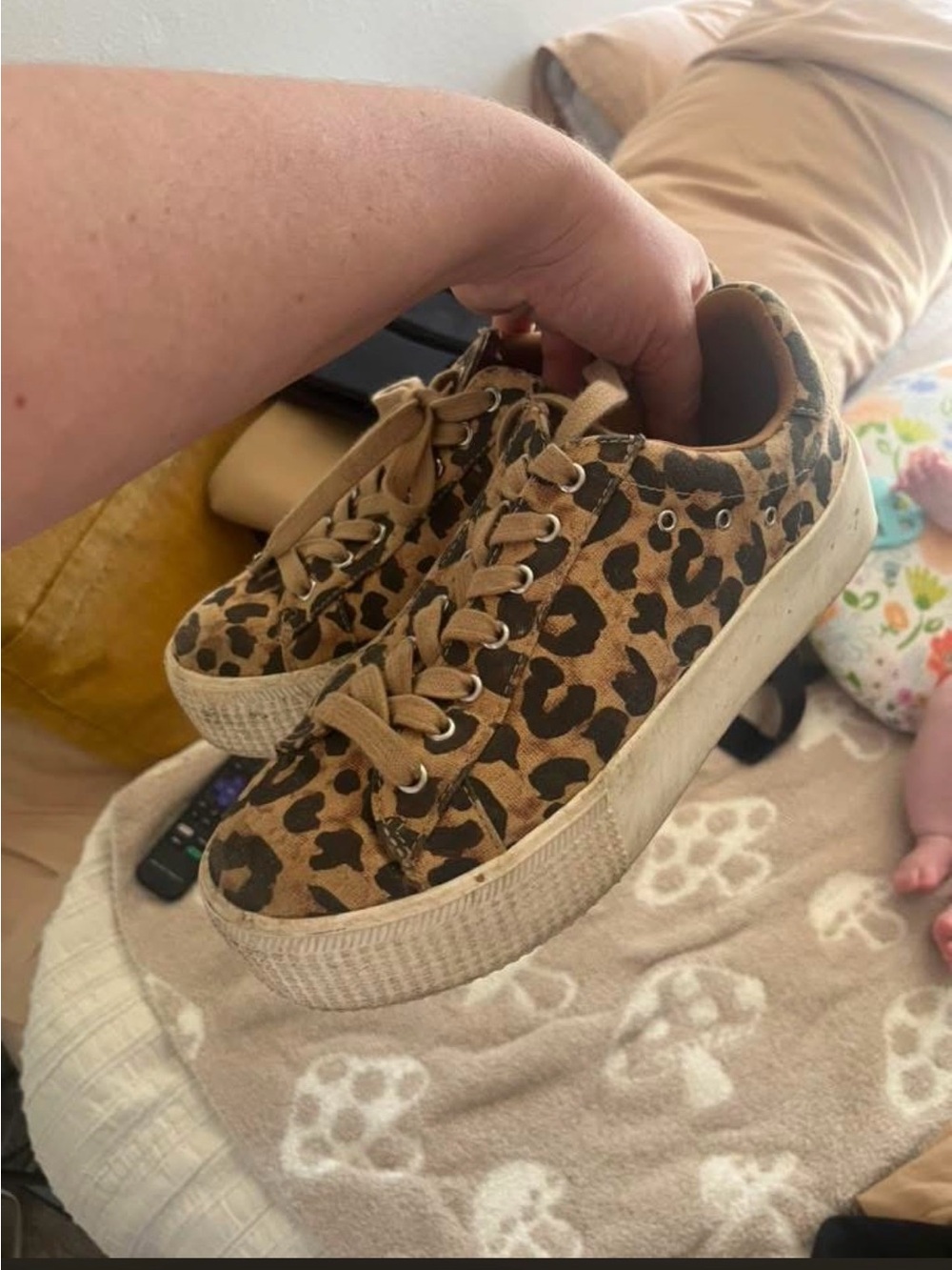 Steve Madden Leopard Print Platform Sneakers